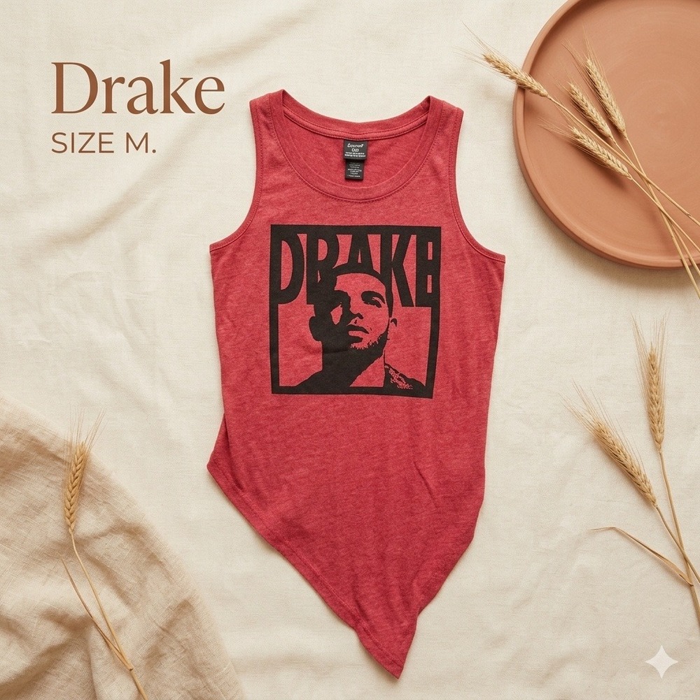 Bravado‎ Drake Graphic Asymmetrical Hem Tank Top Womens M